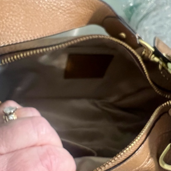 Older Tan Coach Leather Hobo Bag with Hang Tag - Picture 10 of 10